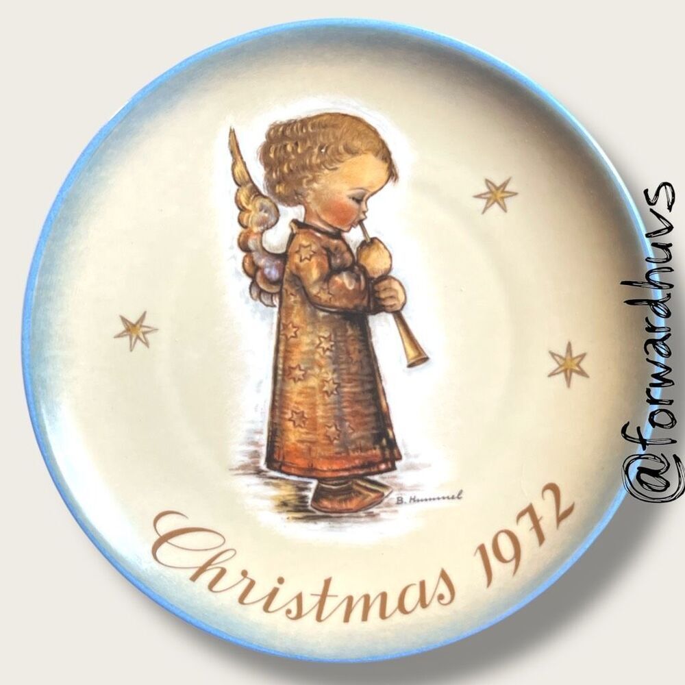 1972 Schmid “Engel mit Flöte” Christmas Plate – Berta Hummel – No Box